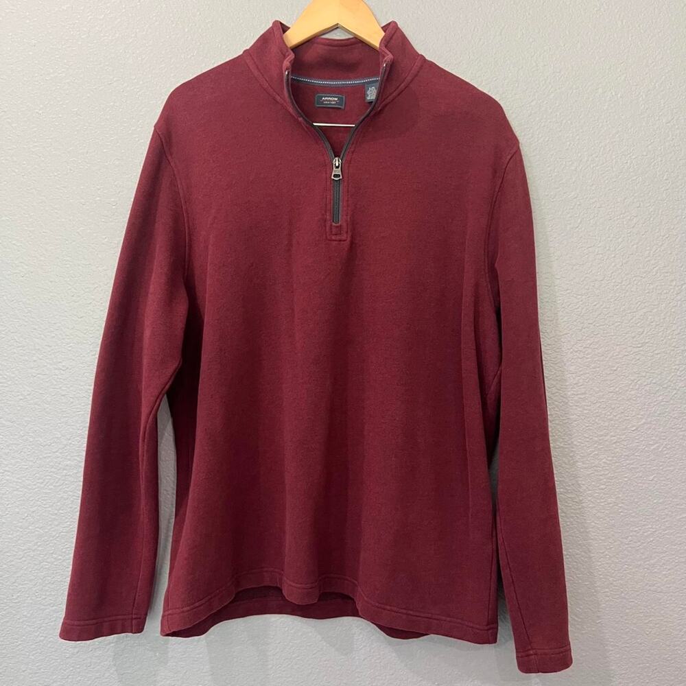 Arrow Classic Burgundy Quarter-Zip Pullover